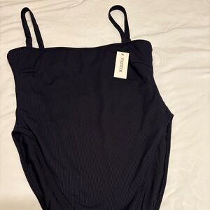 montce one piece, black swimsuit